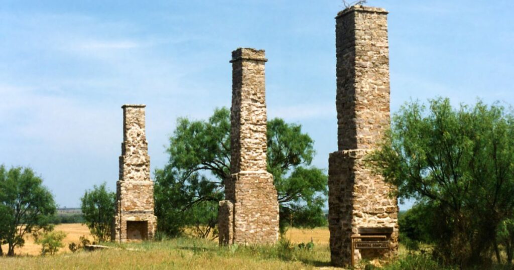 Chimneys-in-Fort-Phantom-Hill-in-Abilene